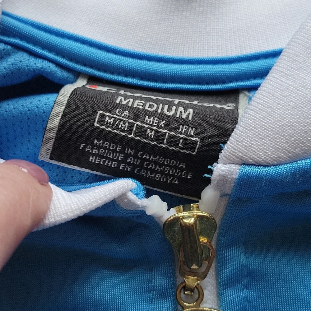 Champion Crown C Logo Cropped Life Track Jacket Baby Blue Medium